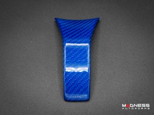 Alfa Romeo Giulia Steering Wheel Trim - Carbon Fiber - Lower Decal Trim - QV Model - 2020+ models - Blue Candy